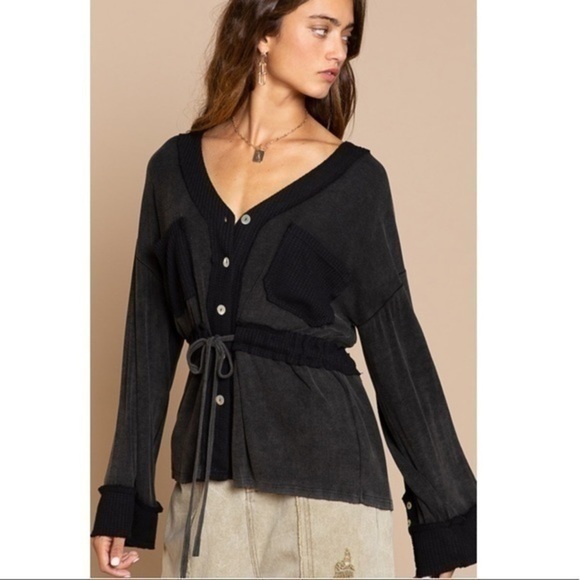 Salem Ribbed Cardigan/Top - Picture 2 of 7